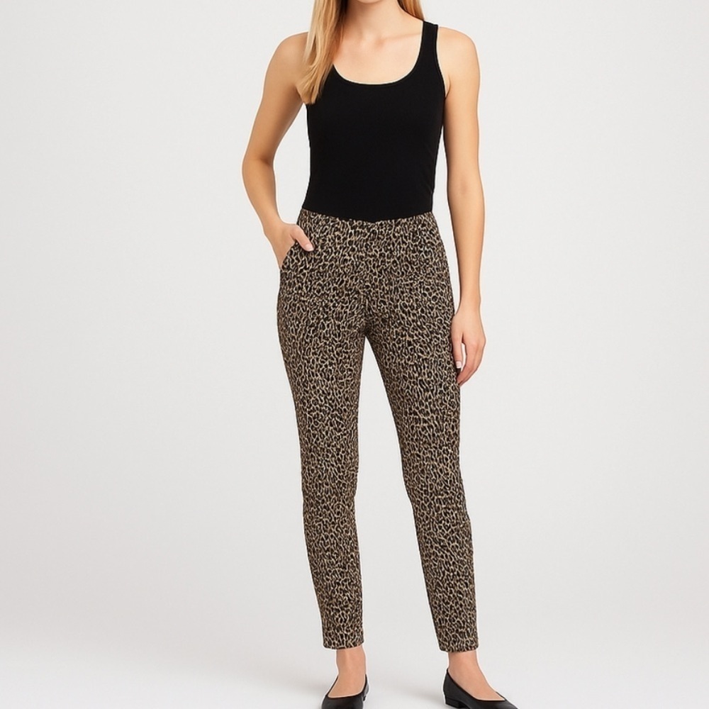 J. Crew Winnie stretch cheetah leopard print pants
